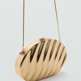 Mango clutch and pochettes fusili in gold