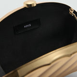 Mango clutch and pochettes fusili in gold