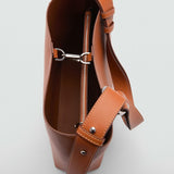 Mango totes bag nefer in leather