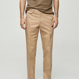 Mango trousers mayol in beige