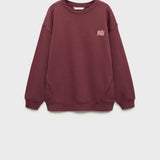 Mango sweatshirt comun in eggplant