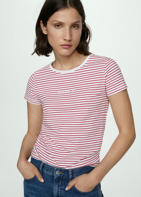 Mango t-shirt mangora in red