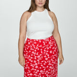 Mango skirt bombai in red