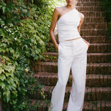 Mango top nina in raw-unbleached