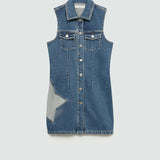 Mango dress ashley in medium denim