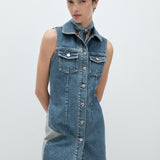 Mango dress ashley in medium denim