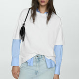 Mango skirt elena in light denim
