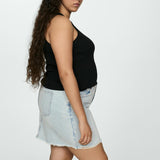 Mango skirt elena in light denim