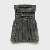 Mango dress silver in silver