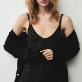 Mango dress aeri in black