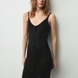 Mango dress aeri in black