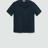 Mango shirt arcs in navy