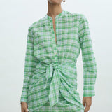 Mango dress ane in green