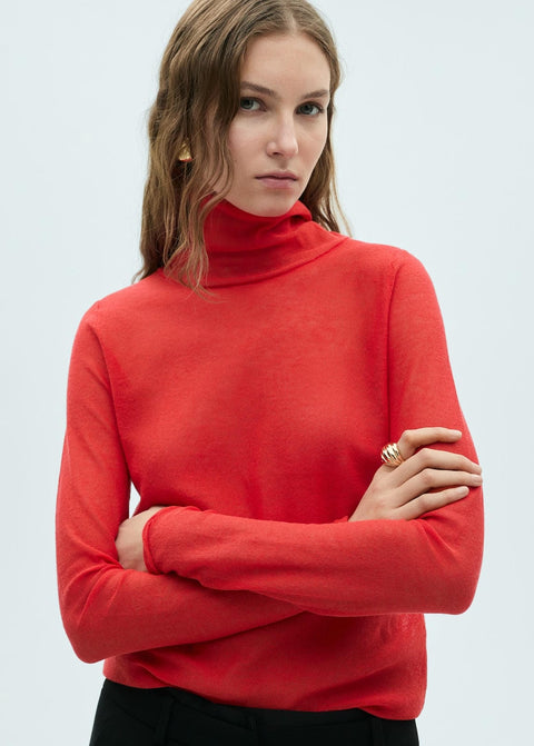 Mango sweater poma in red