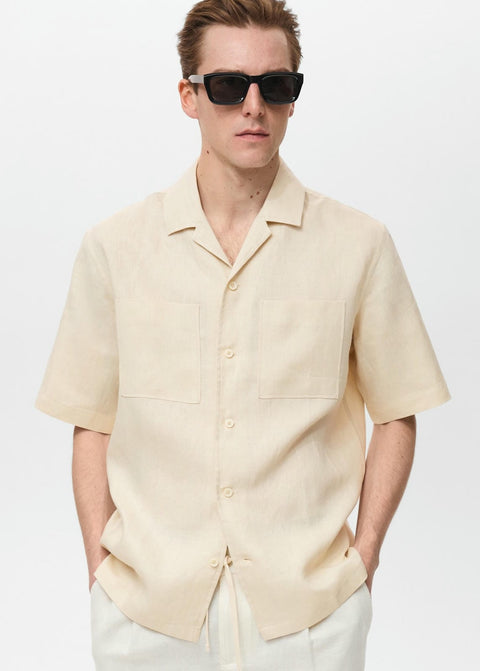 Mango shirt nikos in ivory