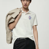 Mango poloshirt cobra in white