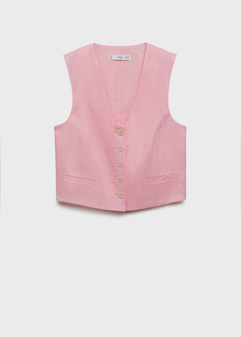 Mango vest boreli in light pink