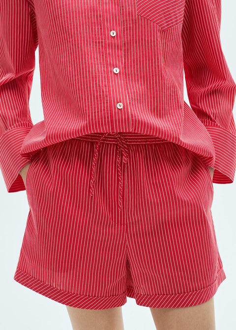 Mango shorts popr in red