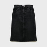 Mango skirt longo in black denim