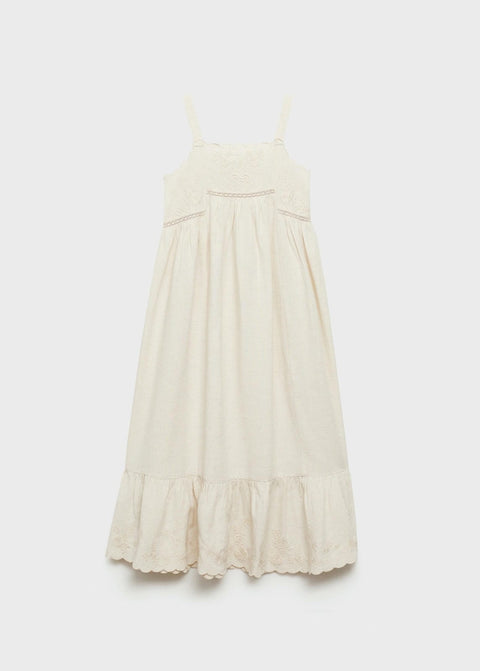 Mango dress waffle in stone