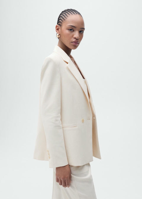 Mango blazer milan in raw-unbleached