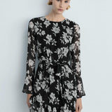 Mango dress swan in black