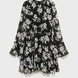 Mango dress swan in black