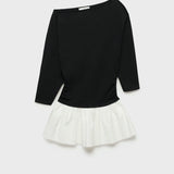 Mango dress swan in black