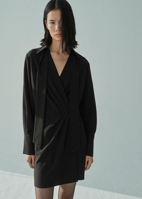 Mango dress lana in black