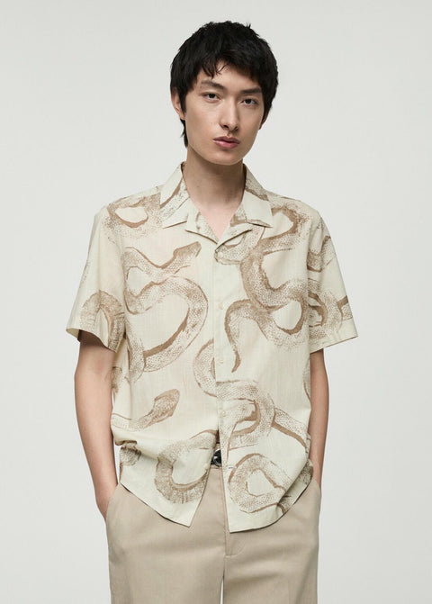Mango shirt cobra in white