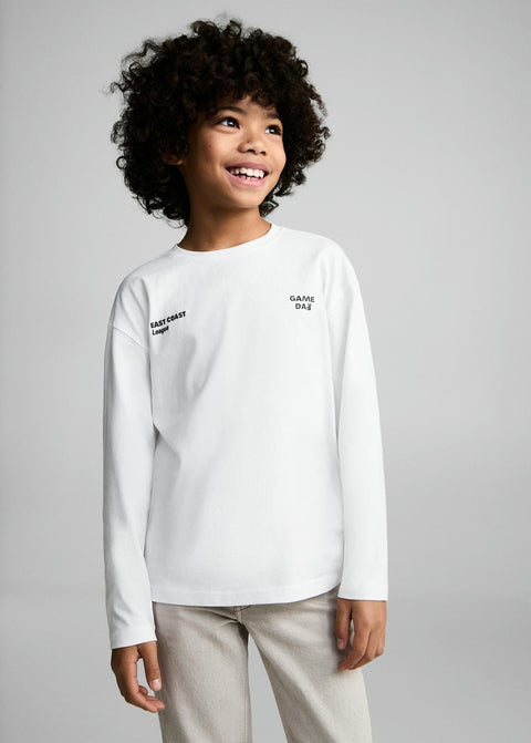 Mango t-shirt shot in off white