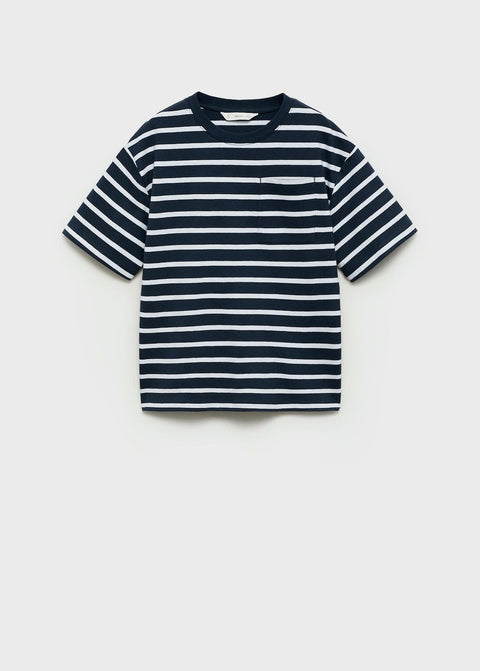 Mango t-shirt trip in navy
