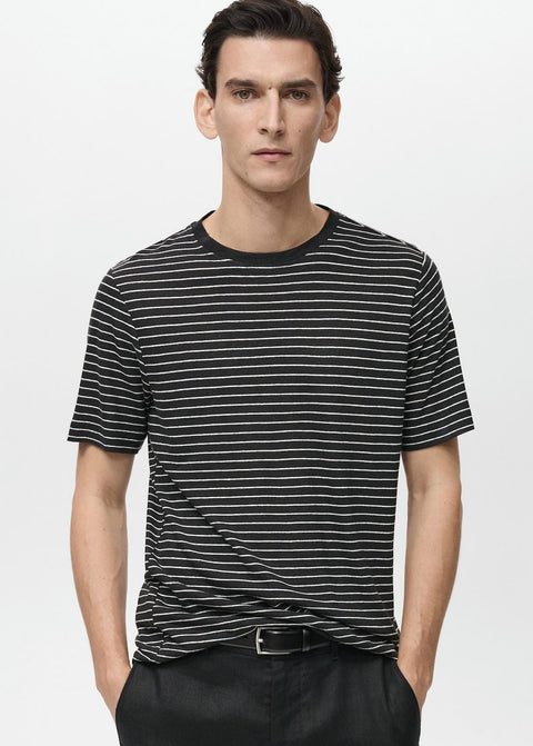 Mango t-shirt limar in black