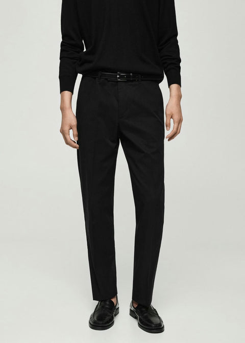 Mango trousers nicco in black