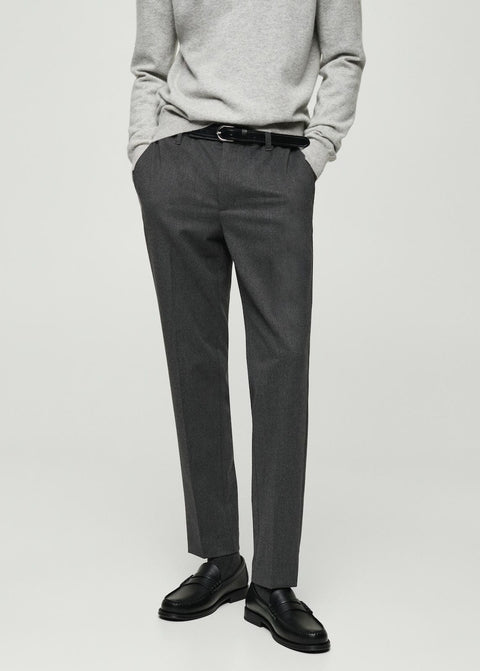 Mango trousers stanford in grey