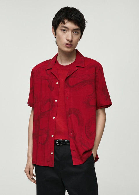 Mango shirt mamba in red