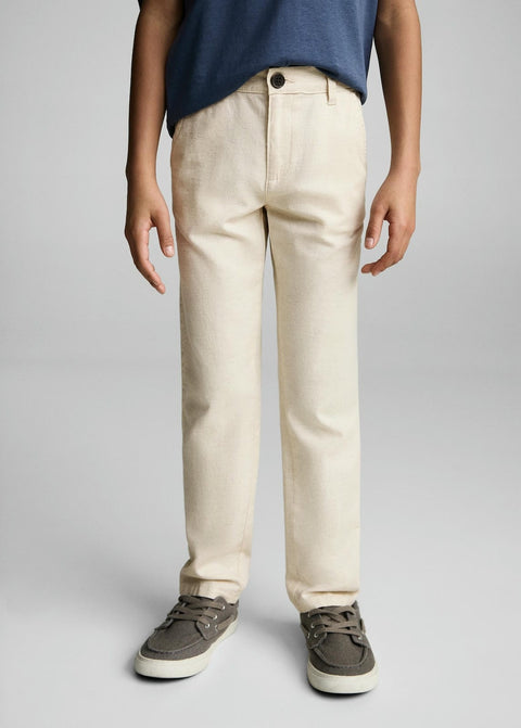 Mango trousers nico in beige