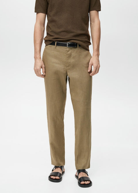 Mango trousers oyster in khaki