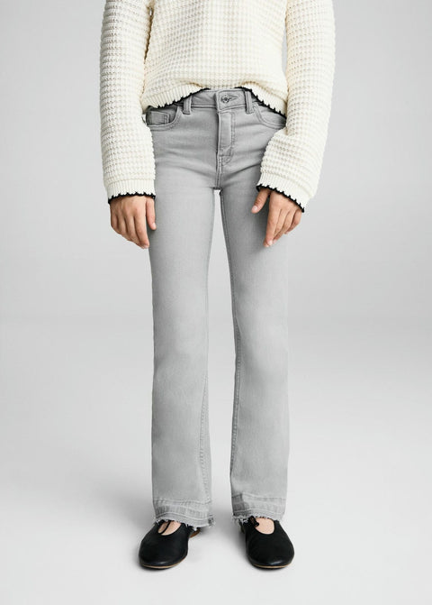 Mango jeans flarexl8 in grey denim
