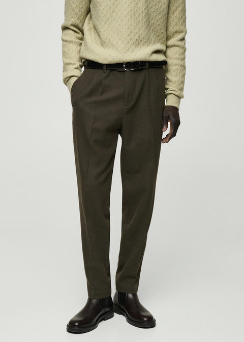 Mango trousers harvard in khaki
