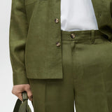 Mango trousers magali in green