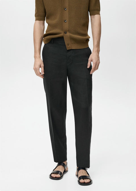 Mango trousers magali in black