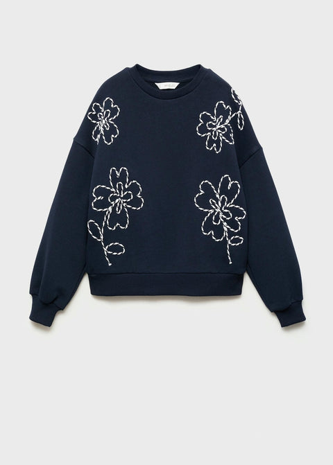 Mango sweatshirt trebol in navy