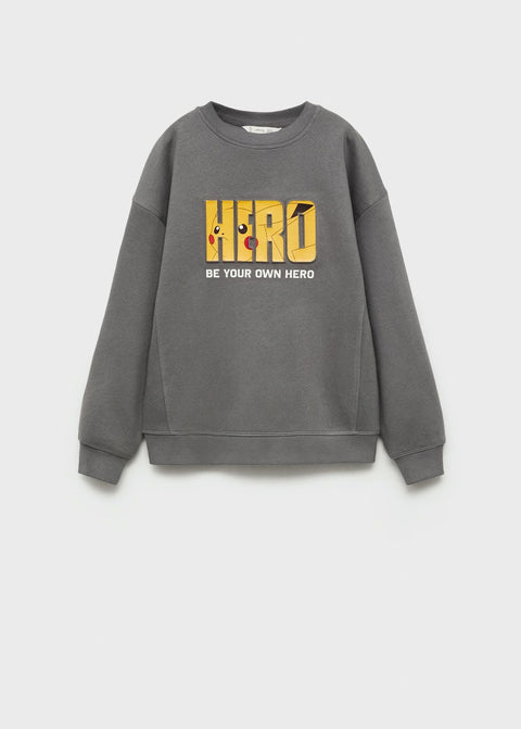 Mango sweatshirt pokehero in anthracite