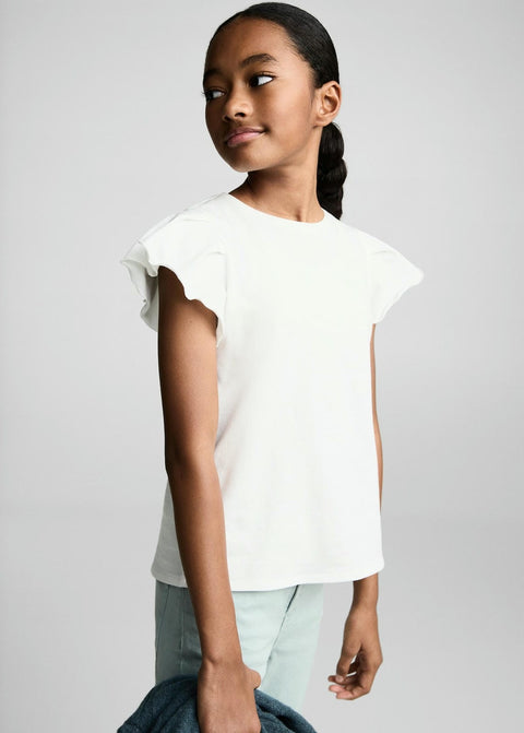 Mango t-shirt soft in off white