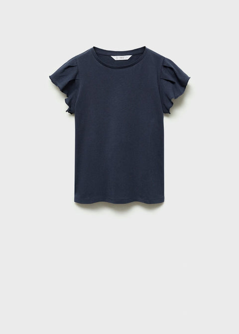 Mango t-shirt soft in navy