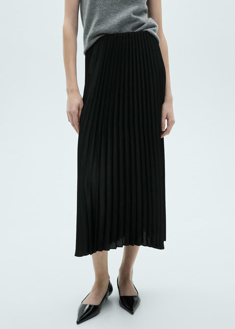 Mango skirt plisado in black