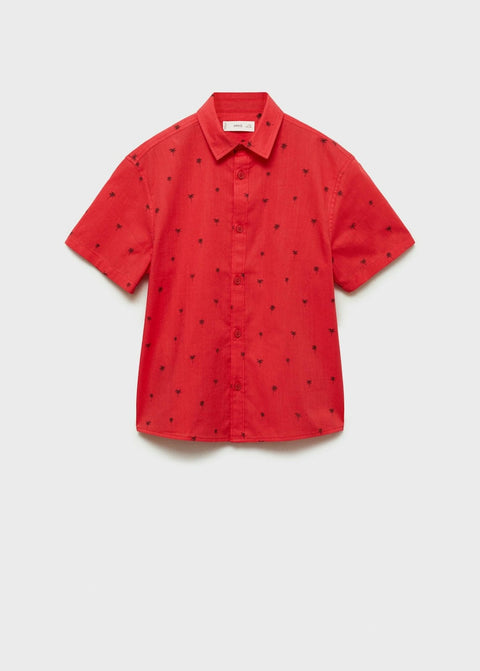 Mango shirt loto in red