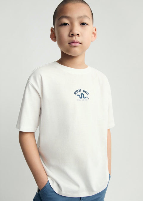 Mango t-shirt vibescy in off white
