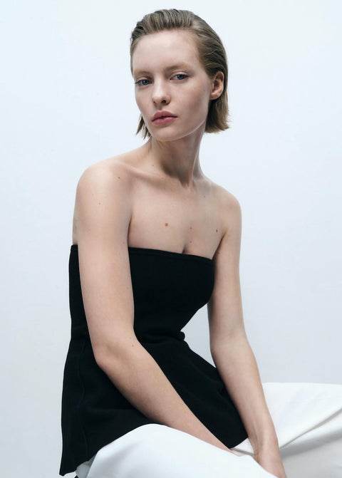 Mango top pep in black